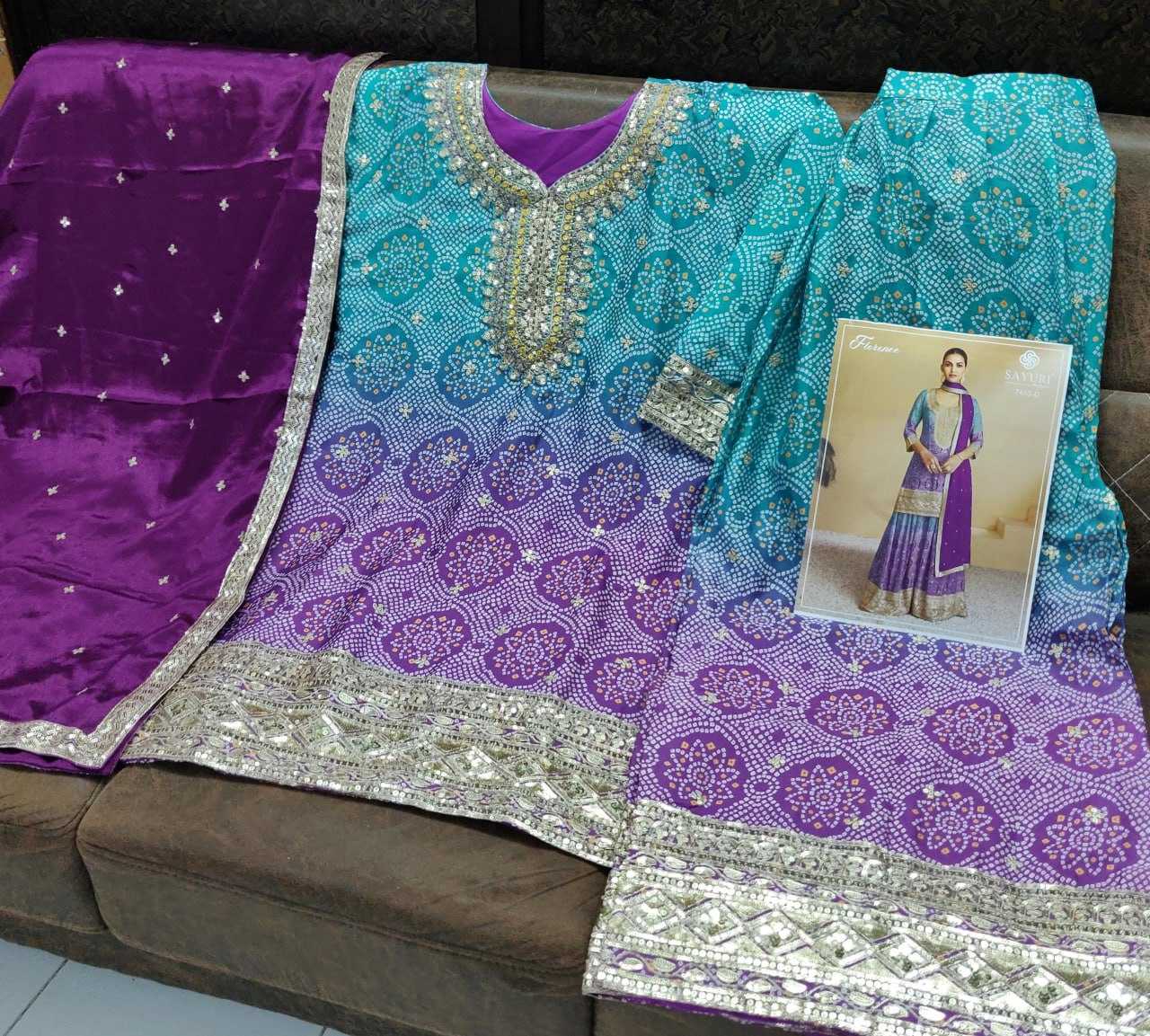 YNF Wholesale Chinon Printed Suits  | Surat Manufacturer