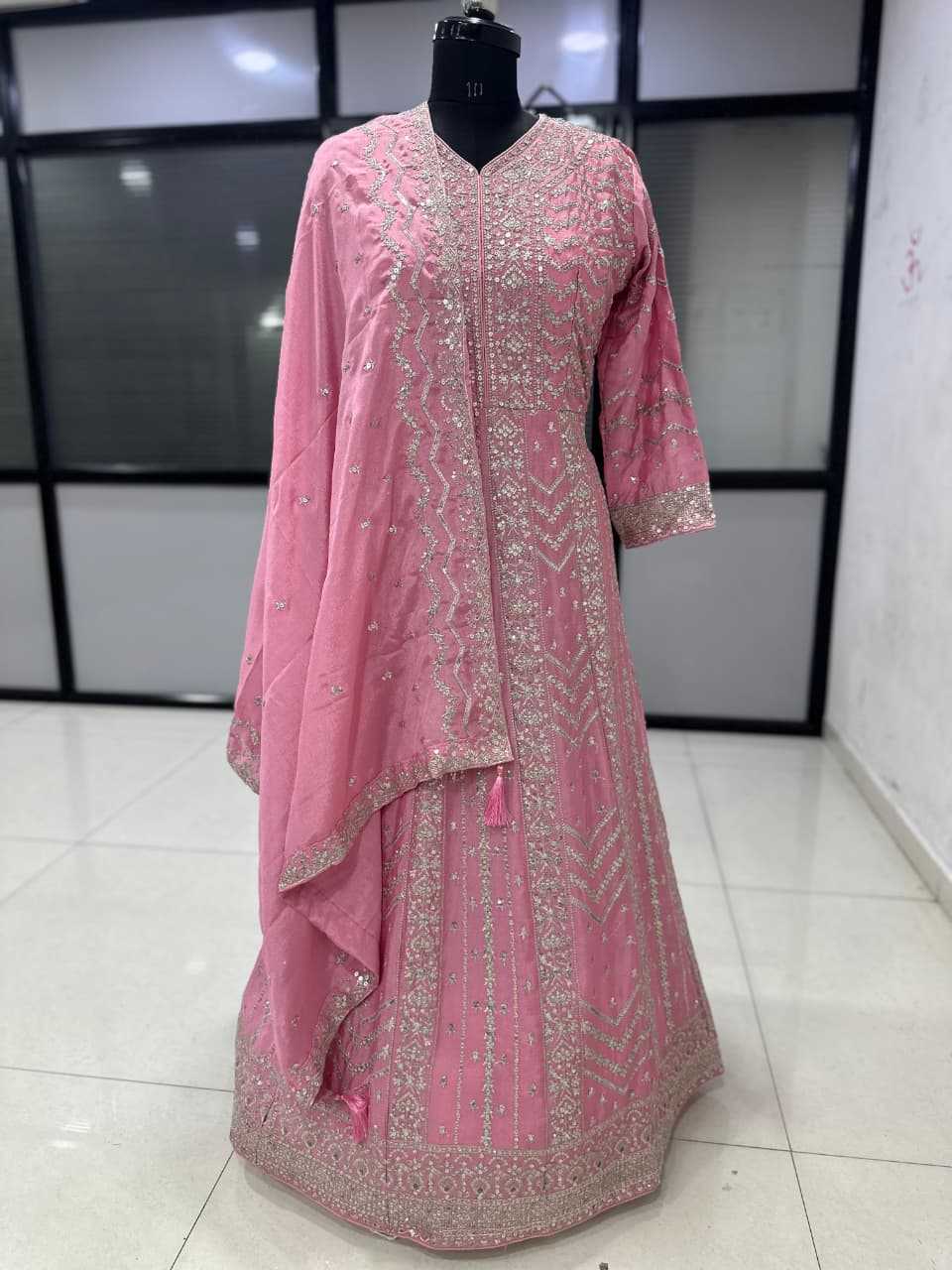 YNF Wholesale Chinon Embroidery Gowns KESH704 MOR BAGH ANARKALI | Surat Manufacturer