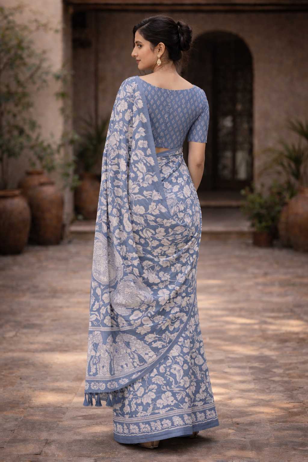 YNF Wholesale Tussar Silk Printed Silk Saree  | Surat Manufacturer