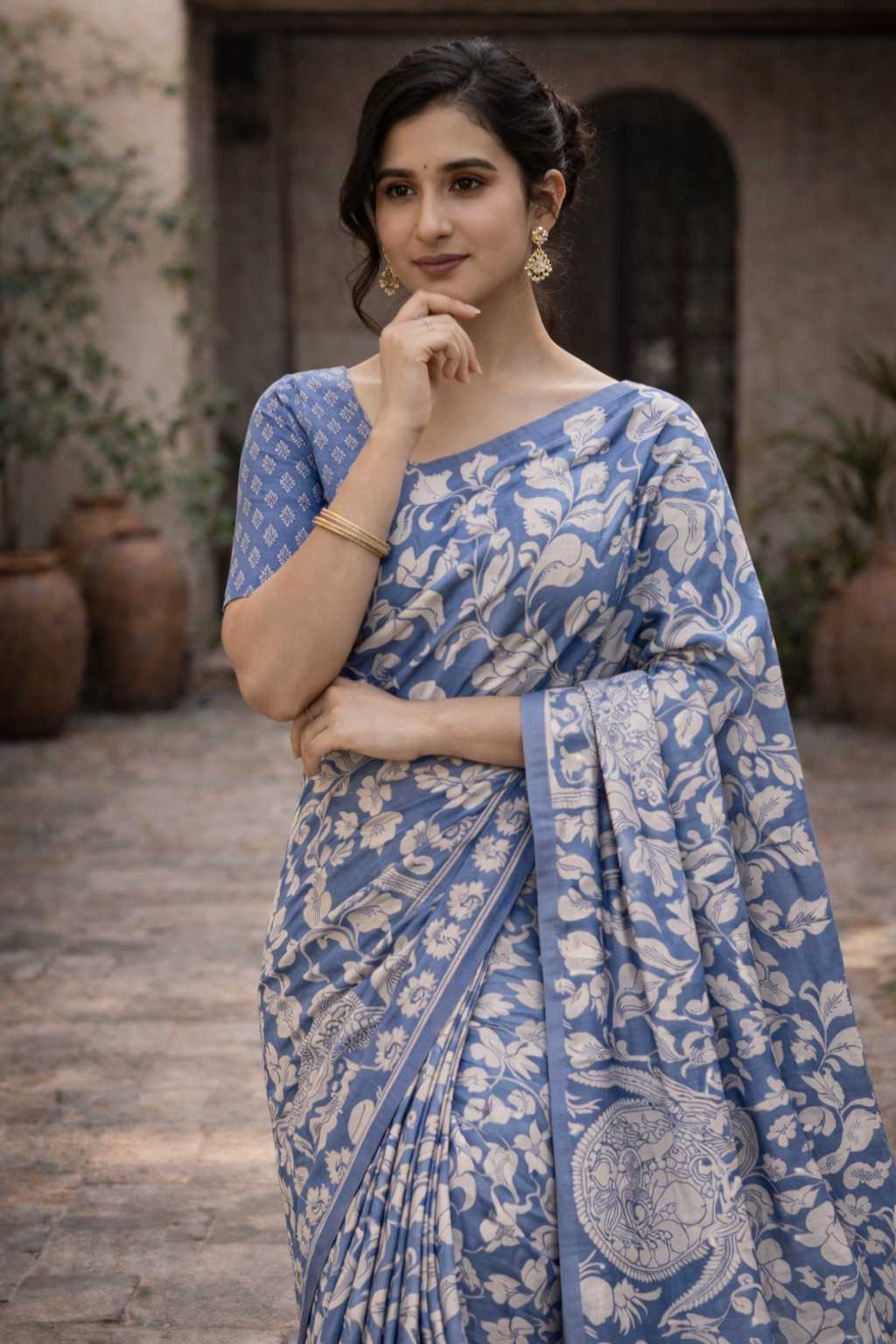 YNF Wholesale Tussar Silk Printed Silk Saree  | Surat Manufacturer