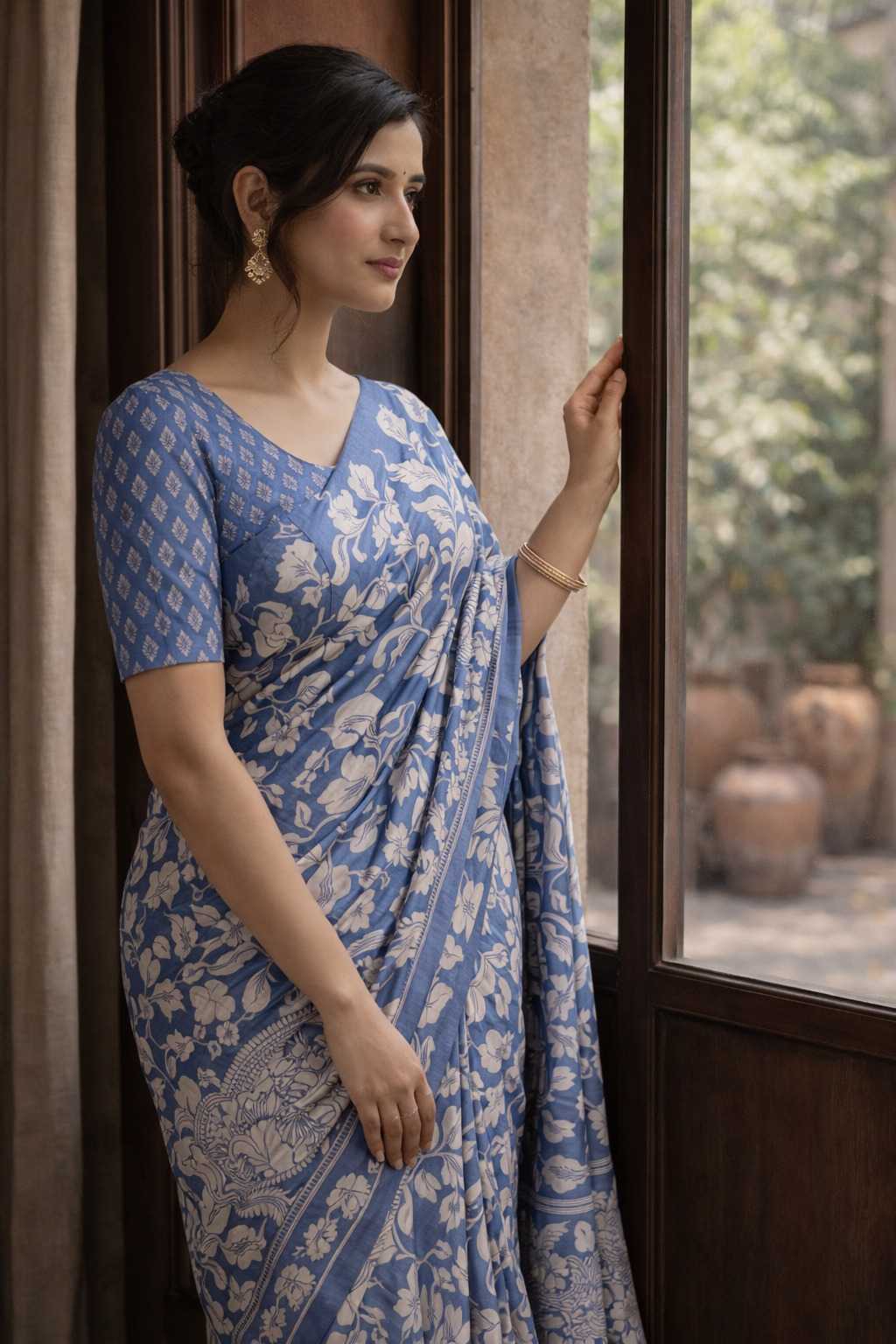 YNF Wholesale Tussar Silk Printed Silk Saree  | Surat Manufacturer