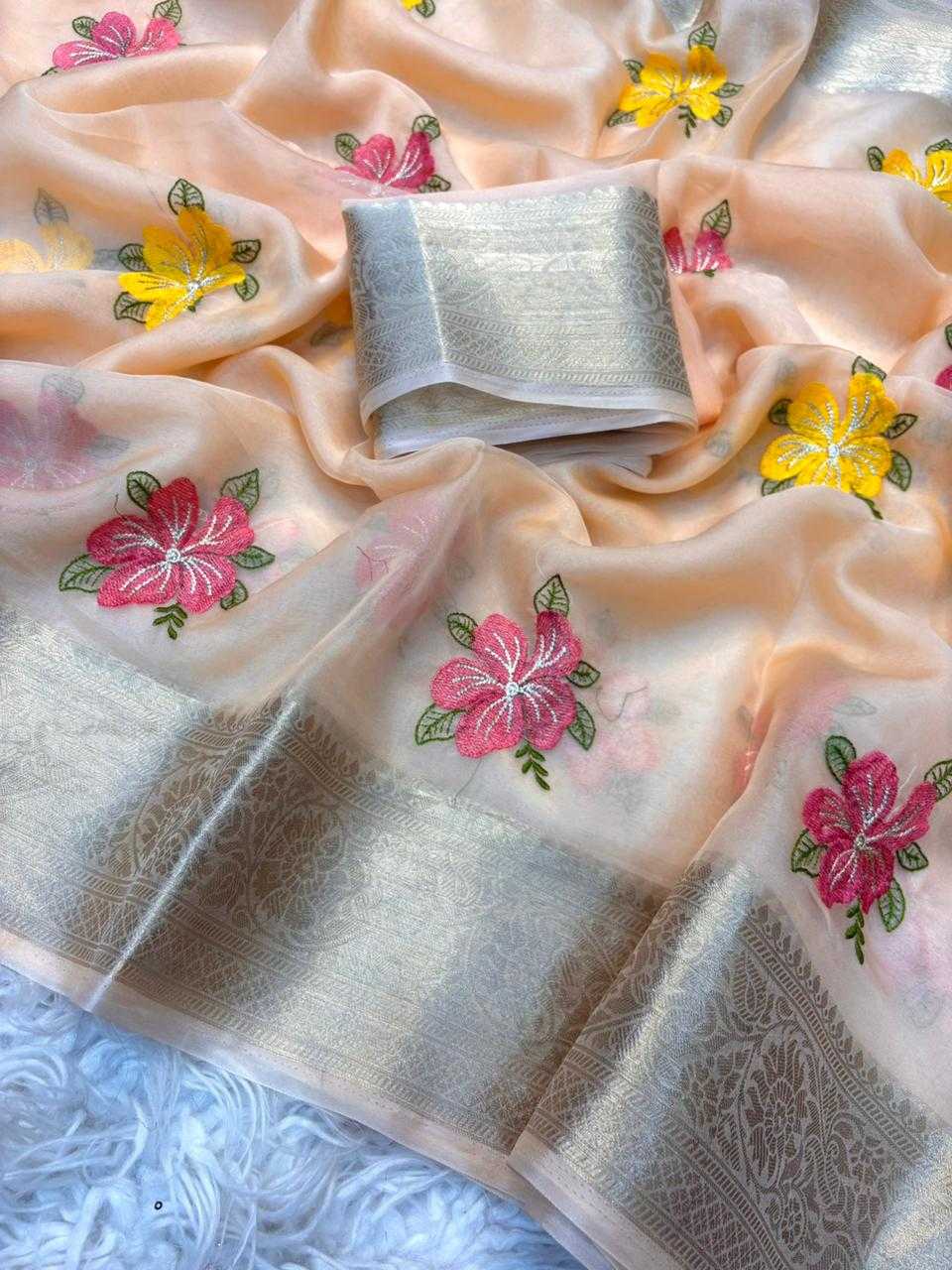YNF Wholesale Organza Organza Sarees  | Surat Manufacturer