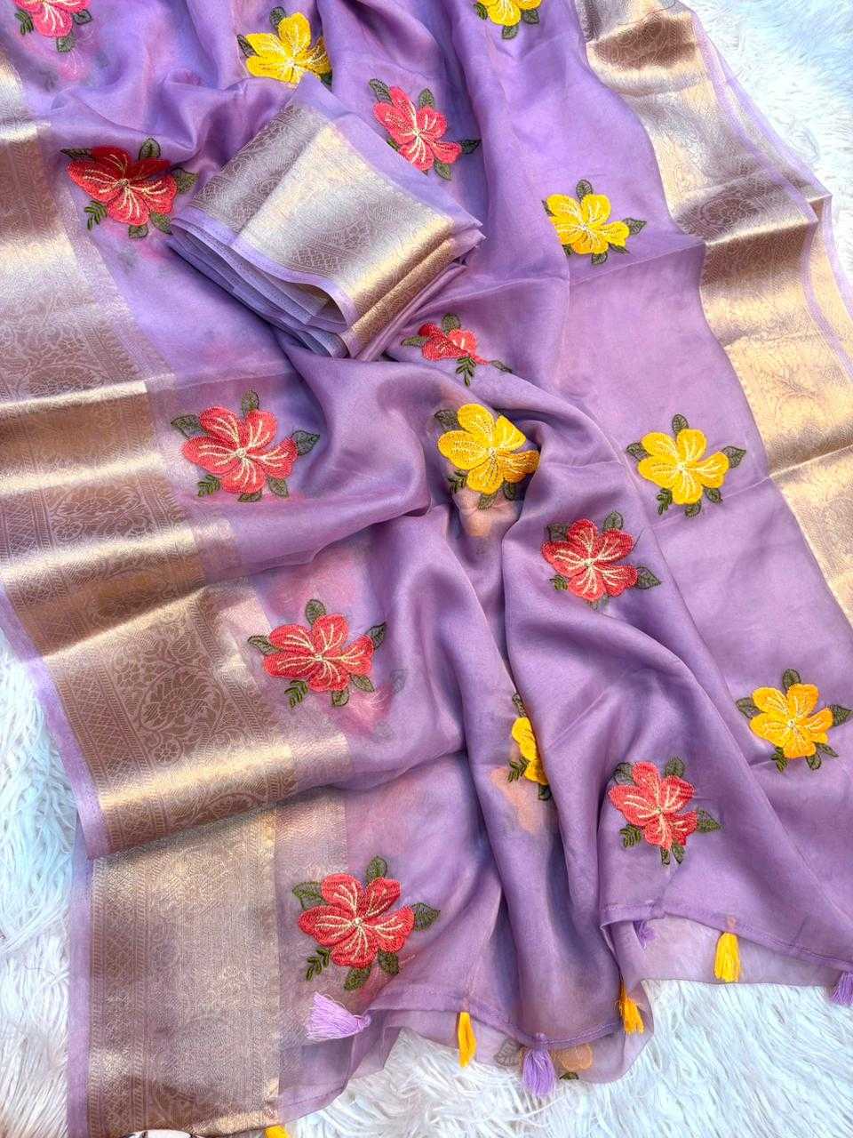 YNF Wholesale Organza Organza Sarees  | Surat Manufacturer