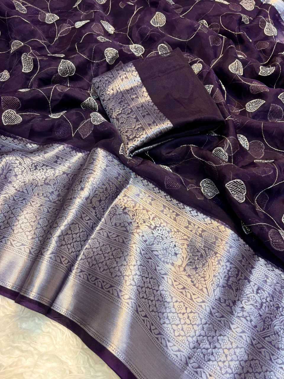 YNF Wholesale Organza Organza Sarees  | Surat Manufacturer