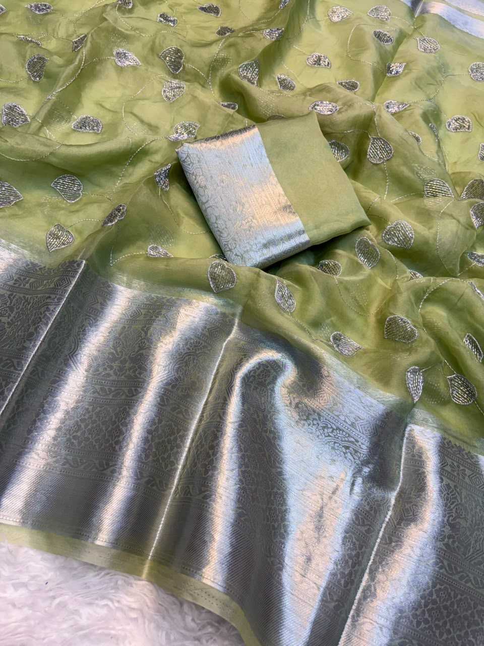 YNF Wholesale Organza Organza Sarees  | Surat Manufacturer