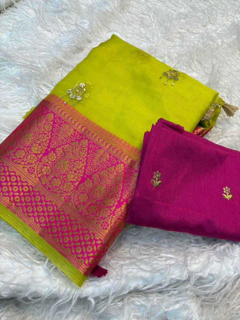 YNF Wholesale Organza Jacquard Saree  | Surat Manufacturer