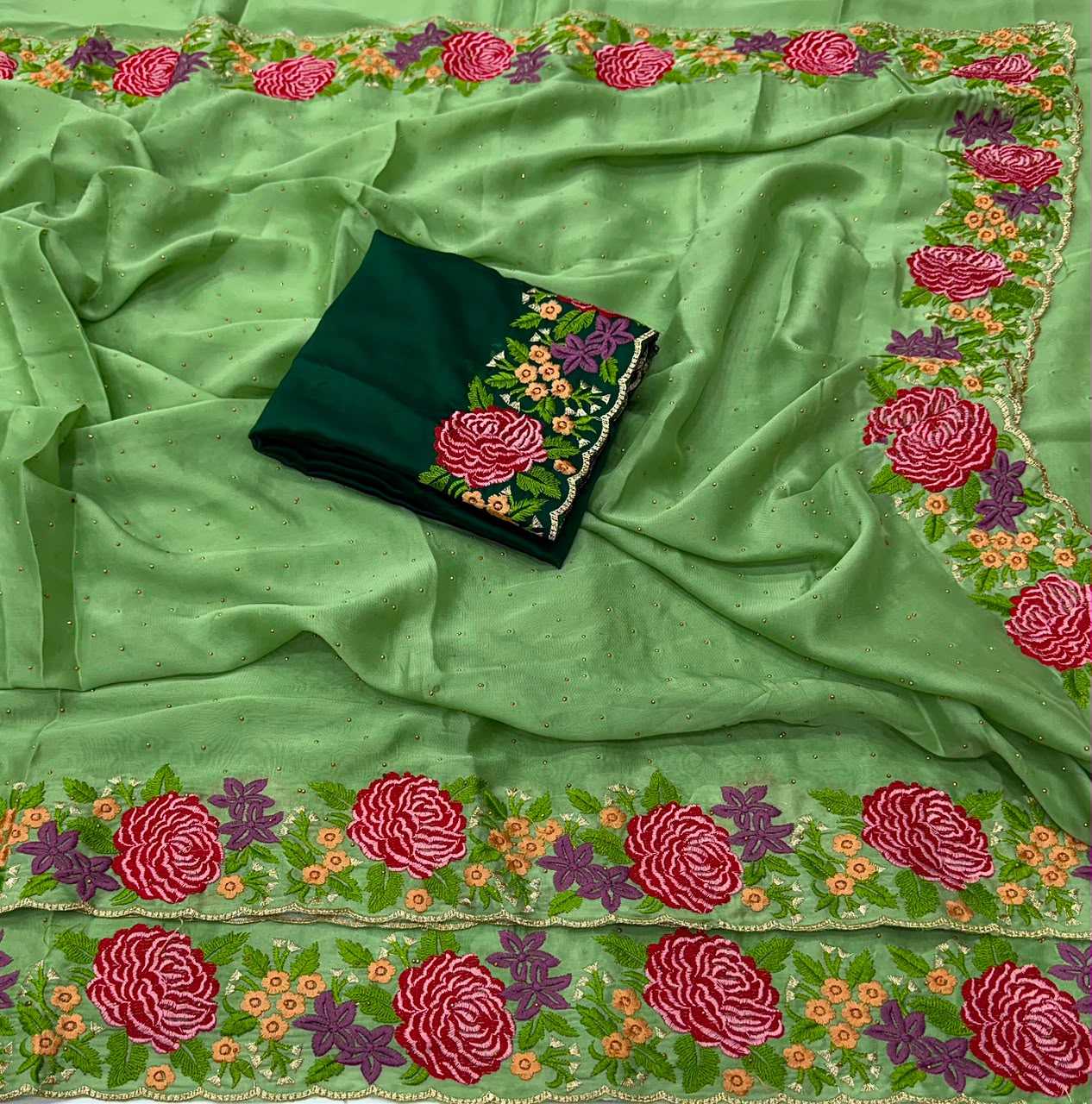 YNF Wholesale Georgette Fancy Sarees  | Surat Manufacturer