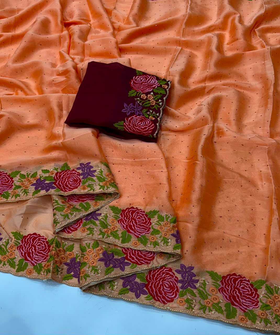 YNF Wholesale Georgette Fancy Sarees  | Surat Manufacturer
