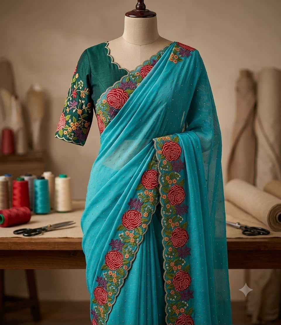YNF Wholesale Georgette Fancy Sarees  | Surat Manufacturer