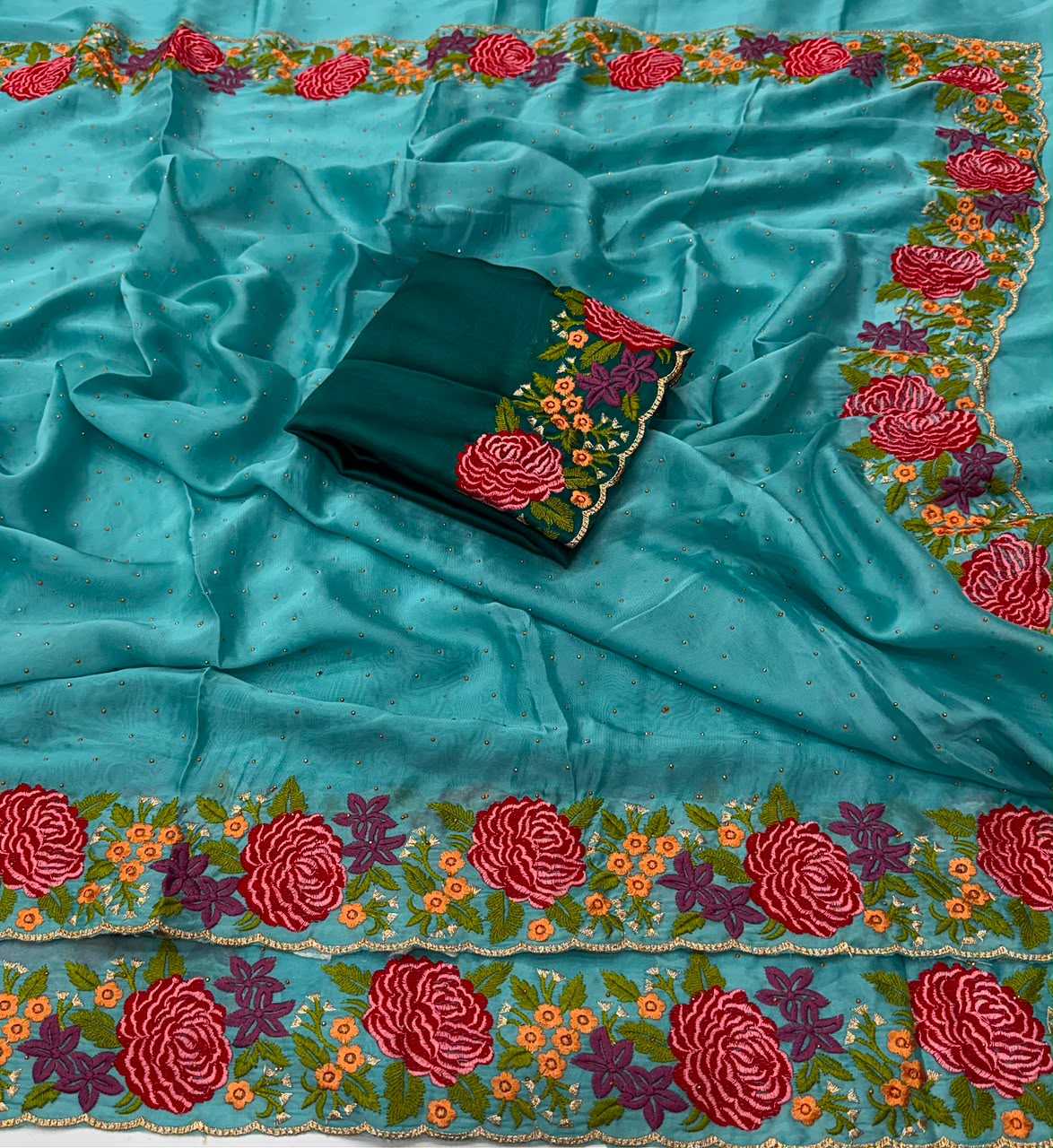 YNF Wholesale Georgette Fancy Sarees  | Surat Manufacturer