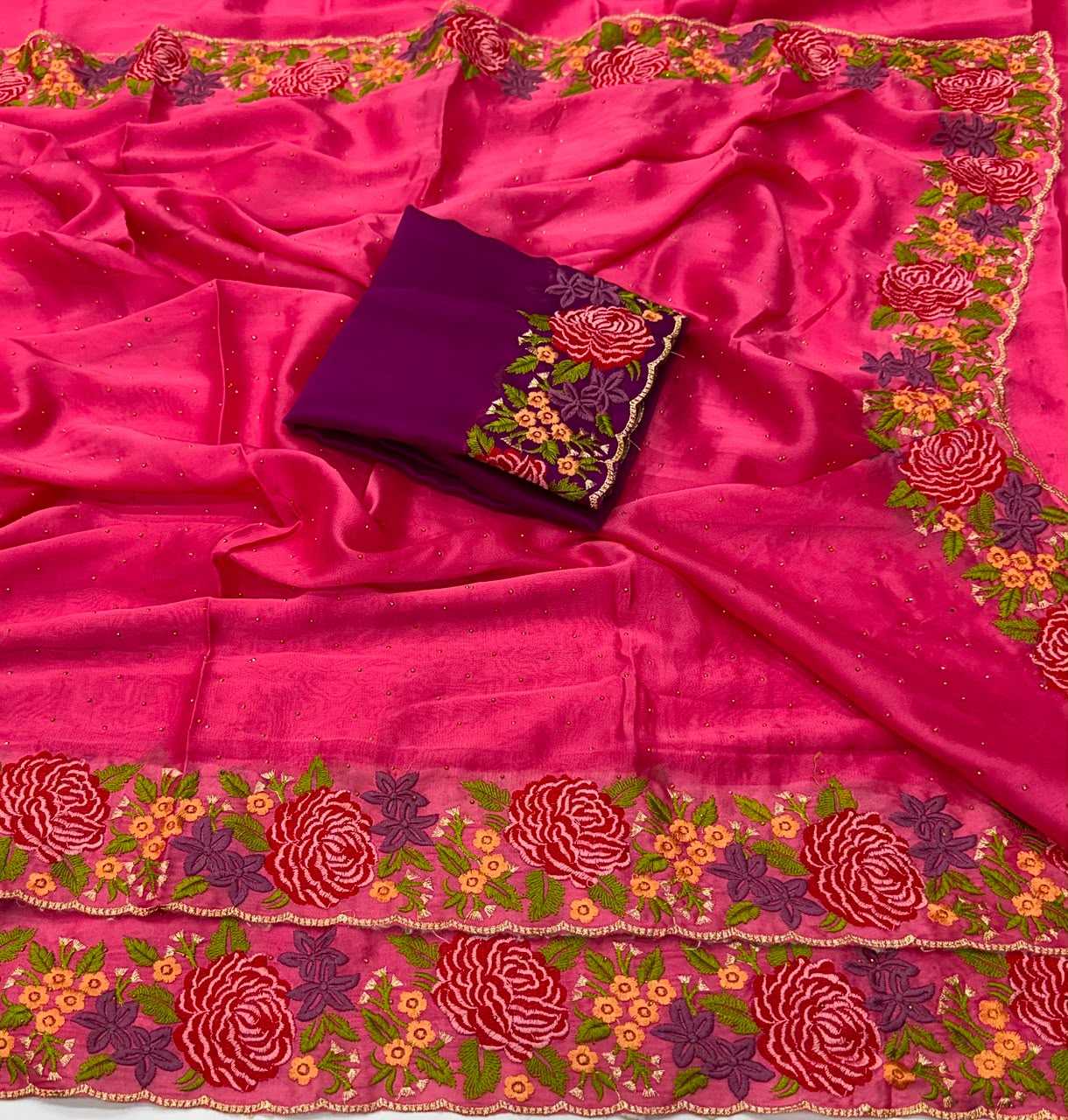 YNF Wholesale Georgette Fancy Sarees  | Surat Manufacturer