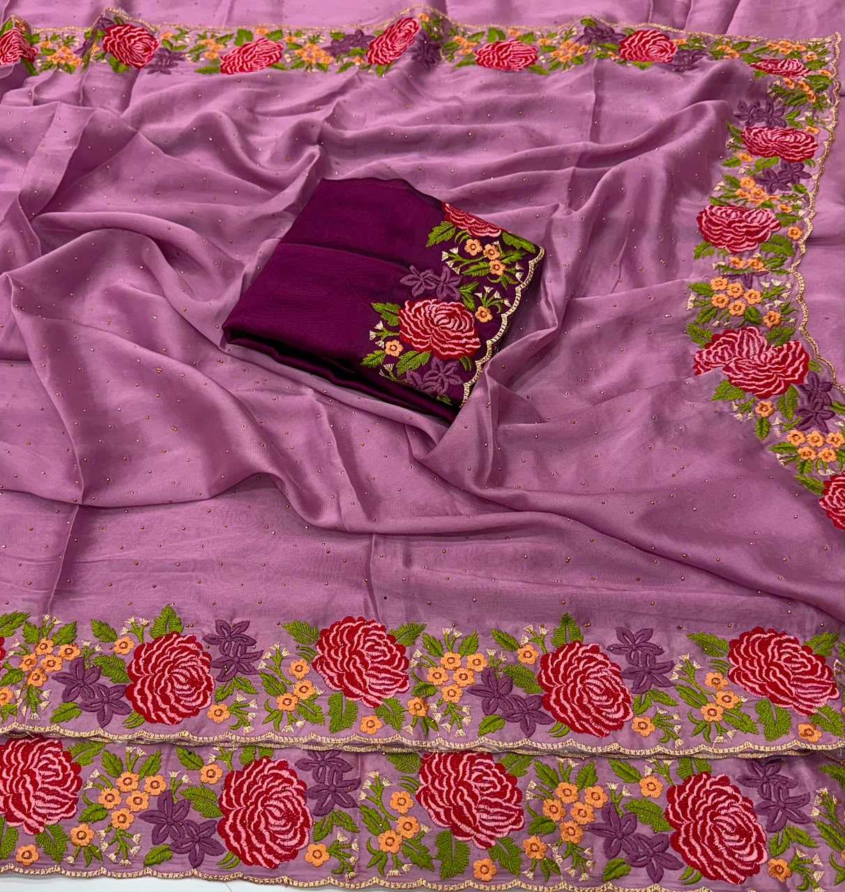 YNF Wholesale Georgette Fancy Sarees  | Surat Manufacturer