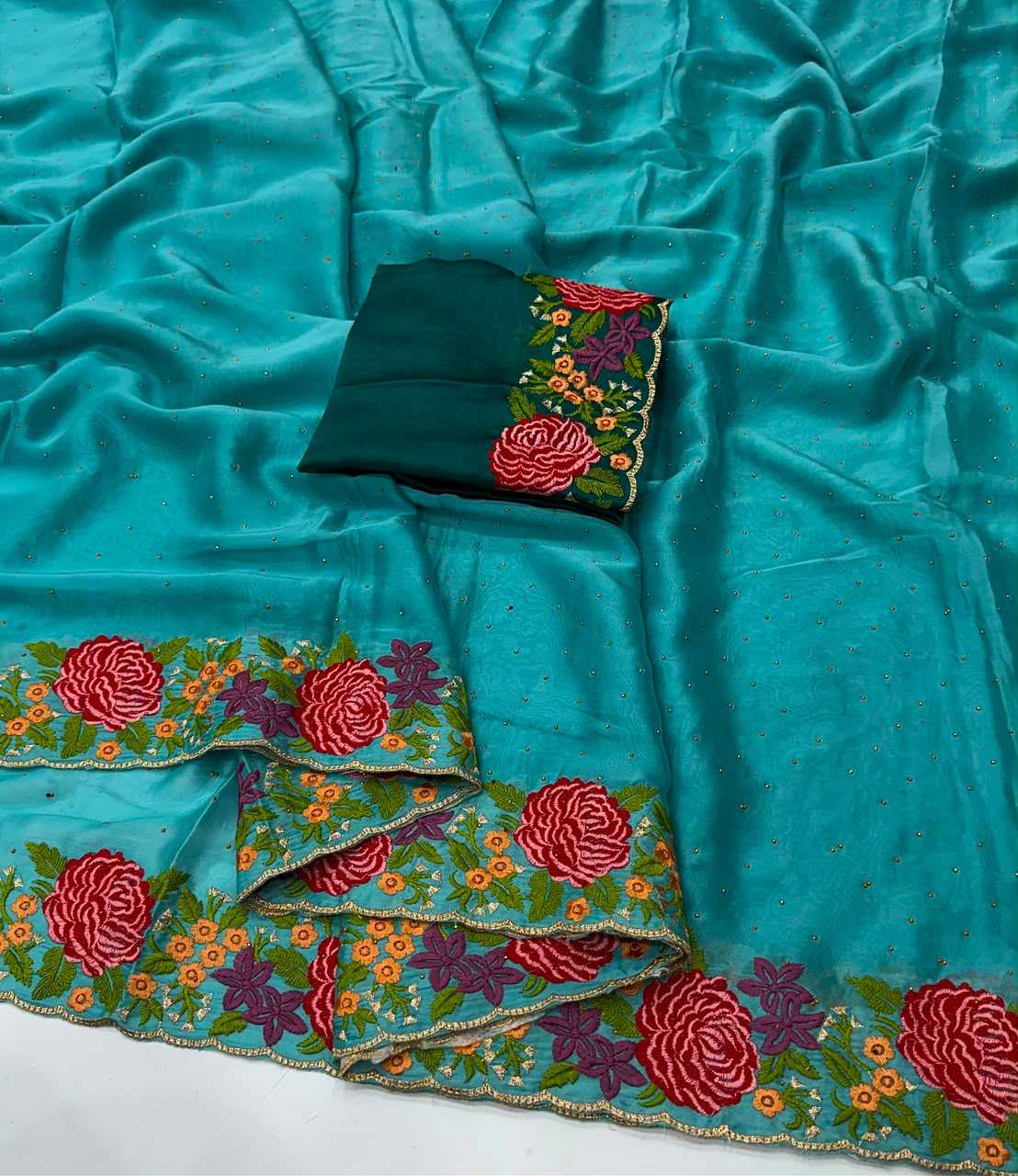 YNF Wholesale Georgette Fancy Sarees  | Surat Manufacturer