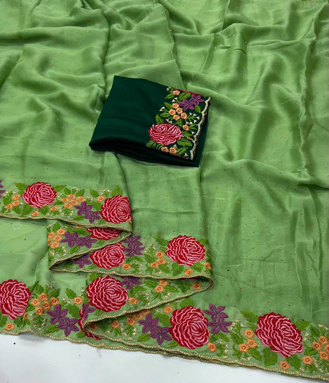 YNF Wholesale Georgette Fancy Sarees  | Surat Manufacturer