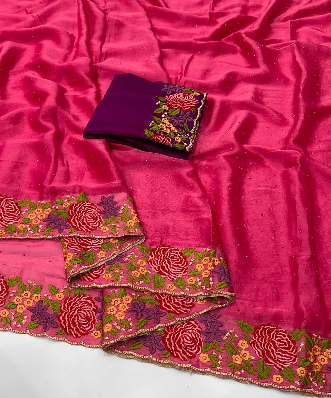 YNF Wholesale Georgette Fancy Sarees  | Surat Manufacturer
