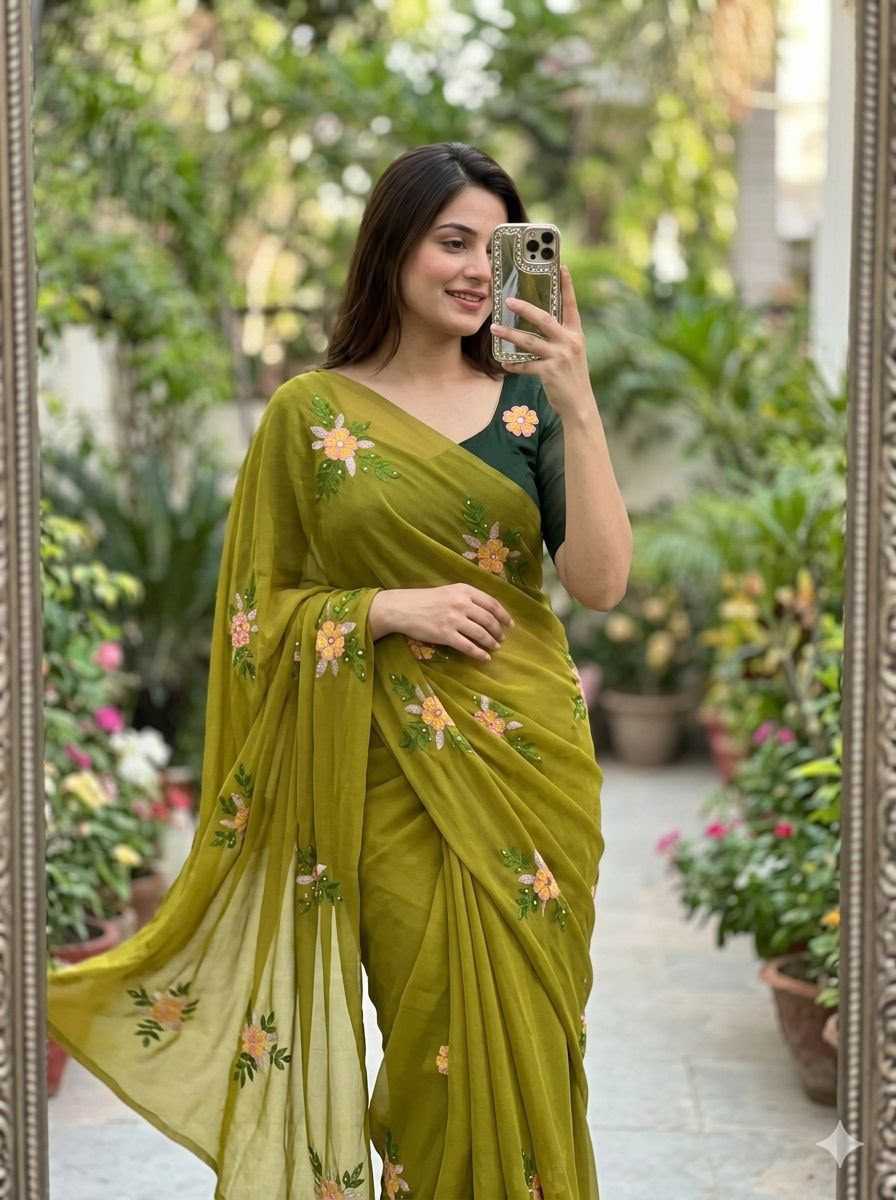 YNF Wholesale Georgette Designer Sarees  | Surat Manufacturer