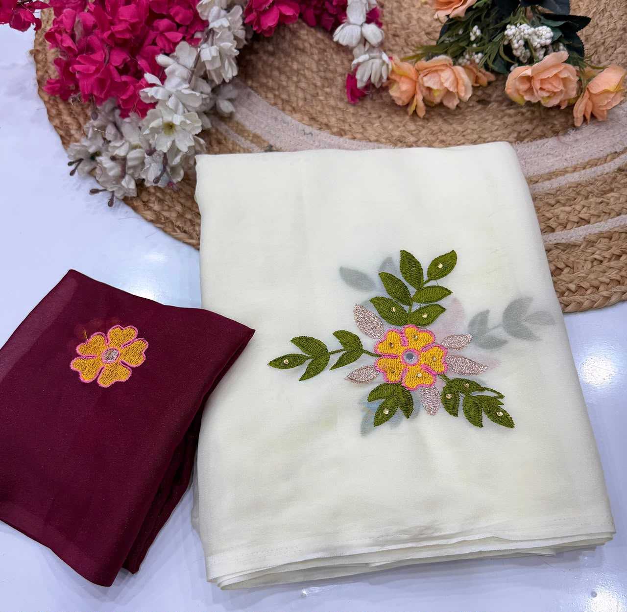 YNF Wholesale Georgette Designer Sarees  | Surat Manufacturer