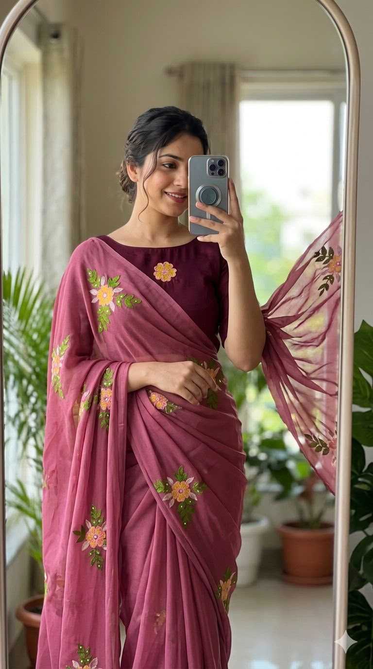 YNF Wholesale Georgette Designer Sarees  | Surat Manufacturer