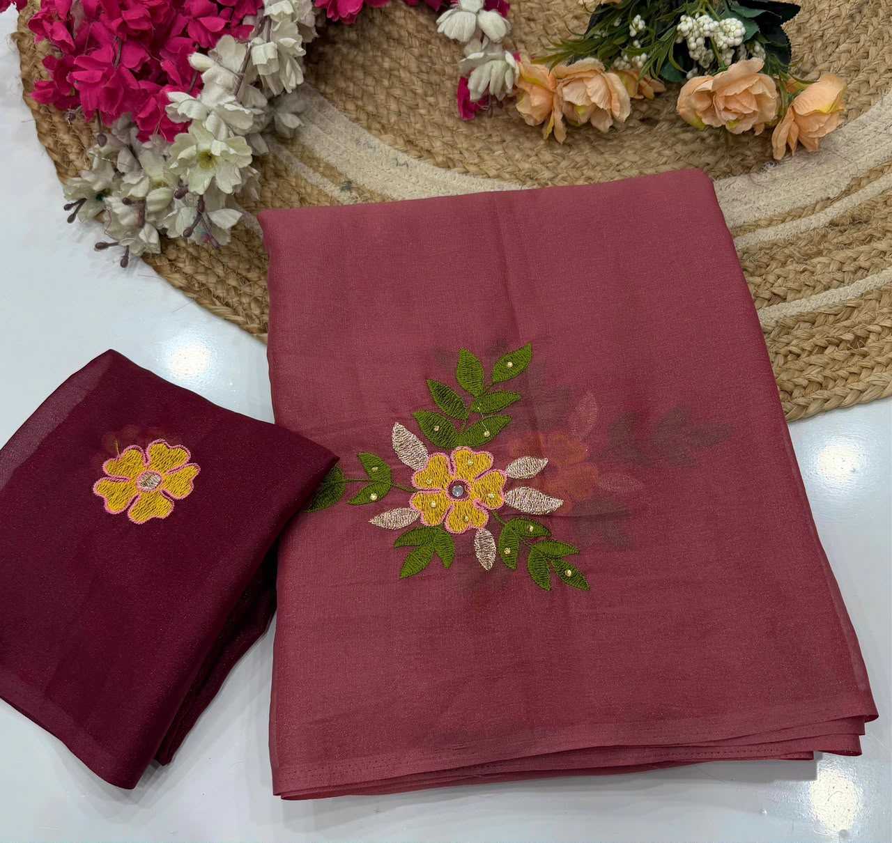 YNF Wholesale Georgette Designer Sarees  | Surat Manufacturer