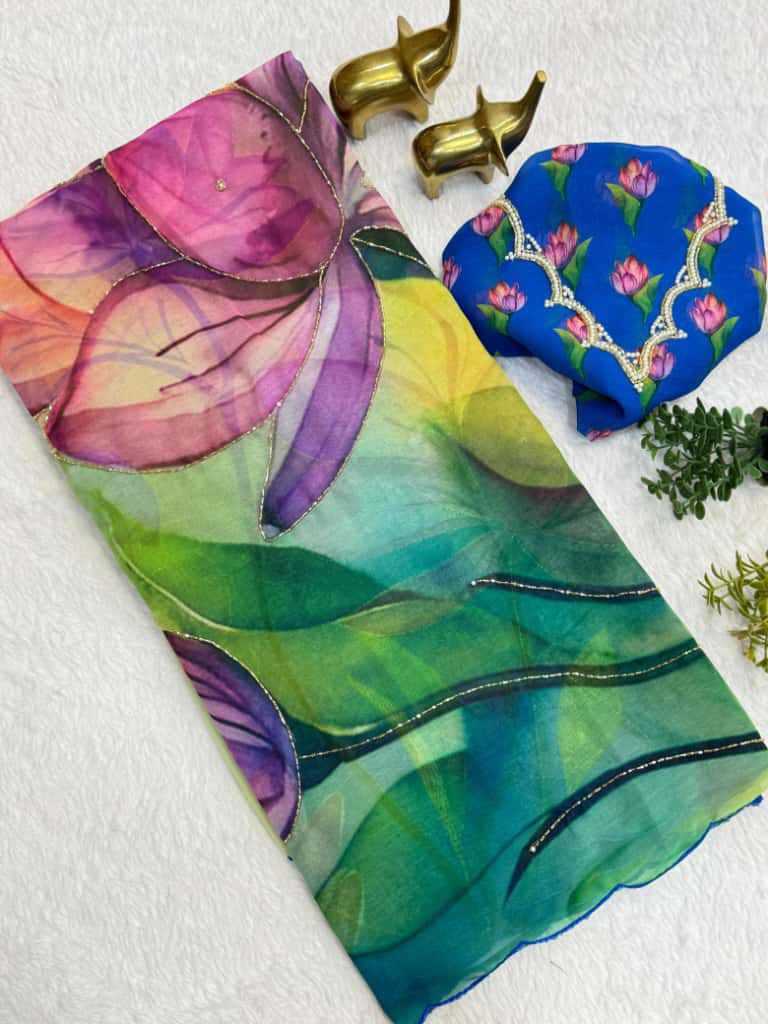 YNF Wholesale Chiffon Printed Sarees  | Surat Manufacturer