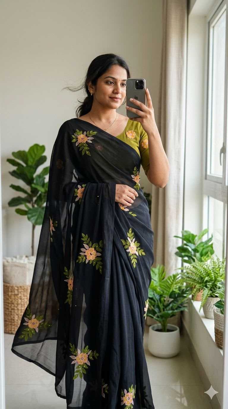 YNF Wholesale Georgette Party Wear Sarees  | Surat Manufacturer