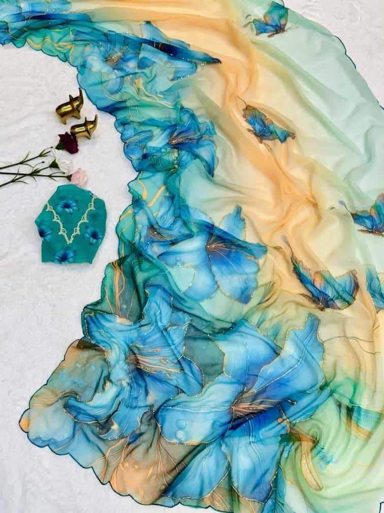 YNF Wholesale Chiffon Printed Sarees  | Surat Manufacturer