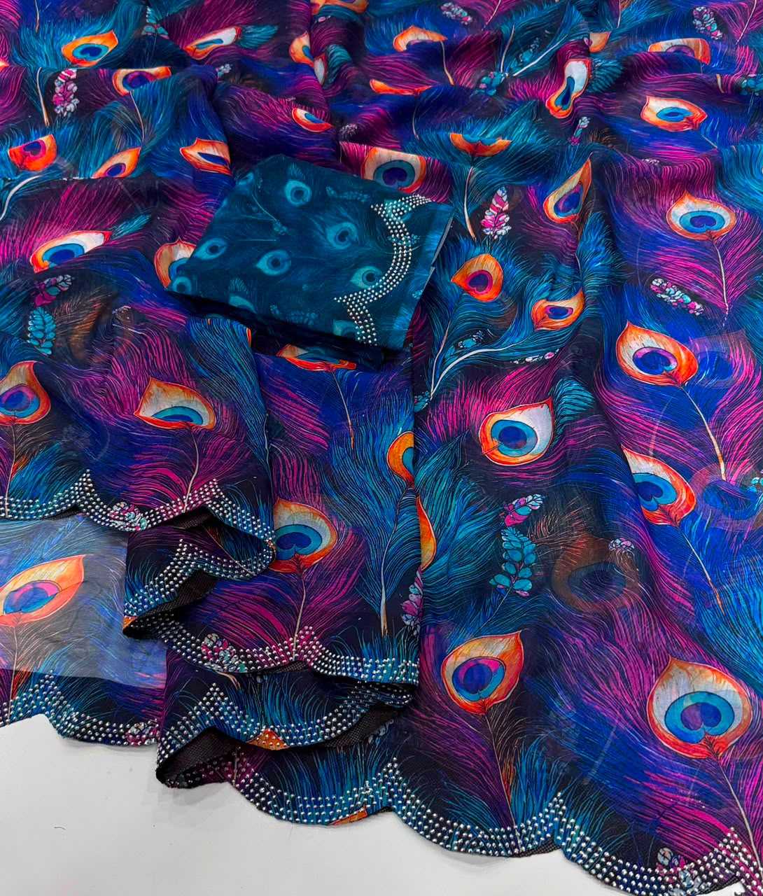 YNF Wholesale Georgette Printed Sarees  | Surat Manufacturer
