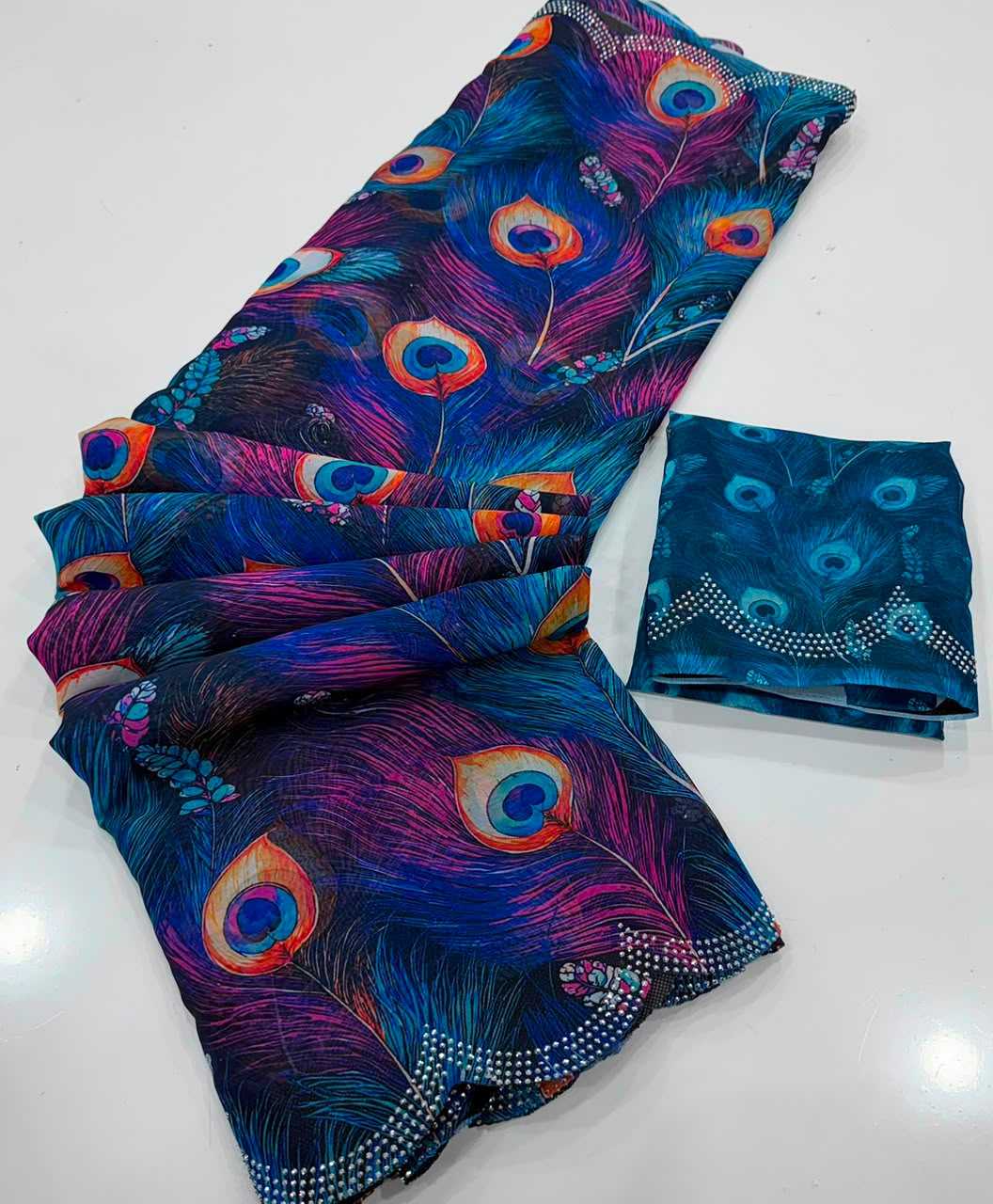 YNF Wholesale Georgette Printed Sarees  | Surat Manufacturer