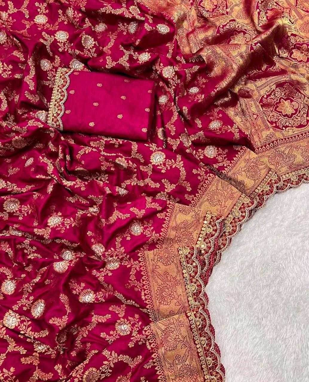 YNF Wholesale Jacquard Embroidered Sarees  | Surat Manufacturer