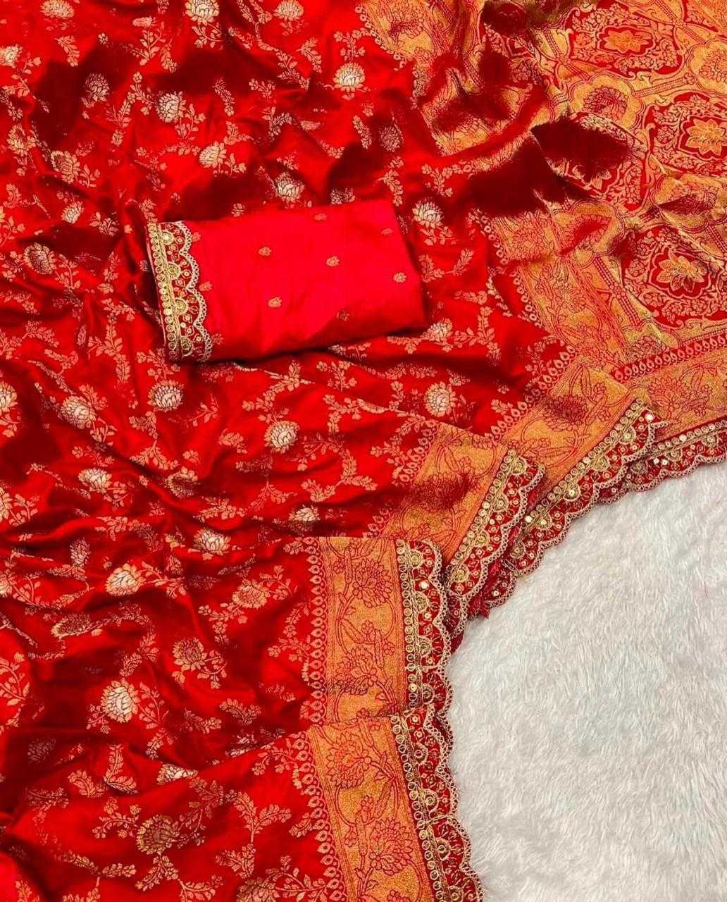 YNF Wholesale Jacquard Embroidered Sarees  | Surat Manufacturer