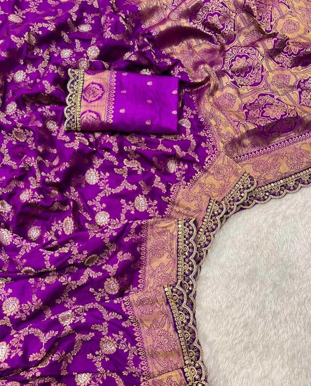 YNF Wholesale Jacquard Embroidered Sarees  | Surat Manufacturer