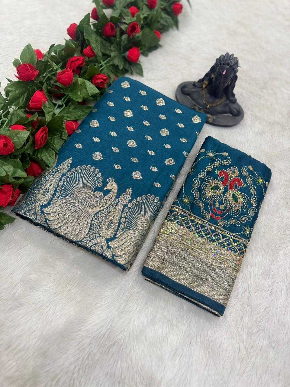 YNF Wholesale Satin Sequin Sarees  | Surat Manufacturer