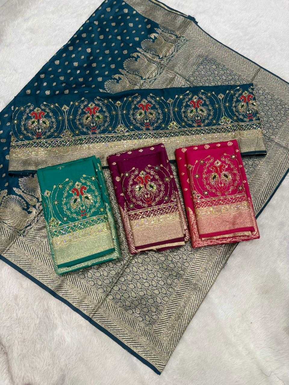 YNF Wholesale Satin Sequin Sarees  | Surat Manufacturer