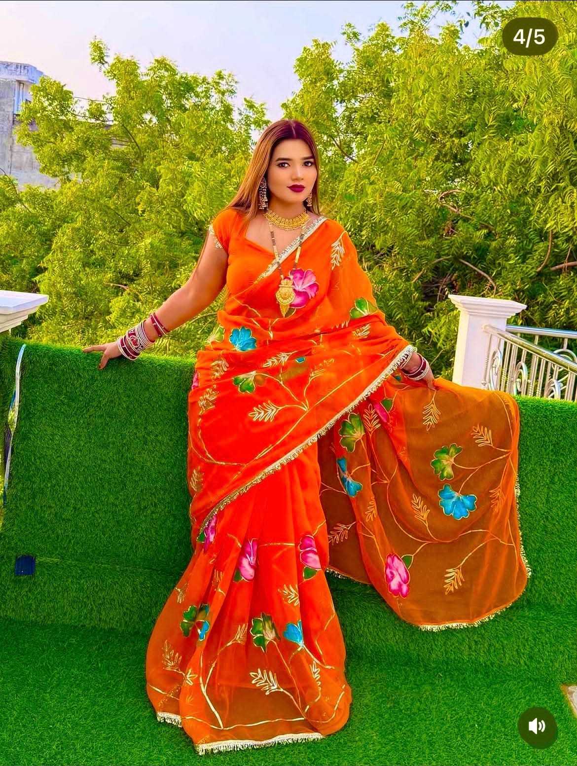 YNF Wholesale Georgette Printed Sarees  | Surat Manufacturer