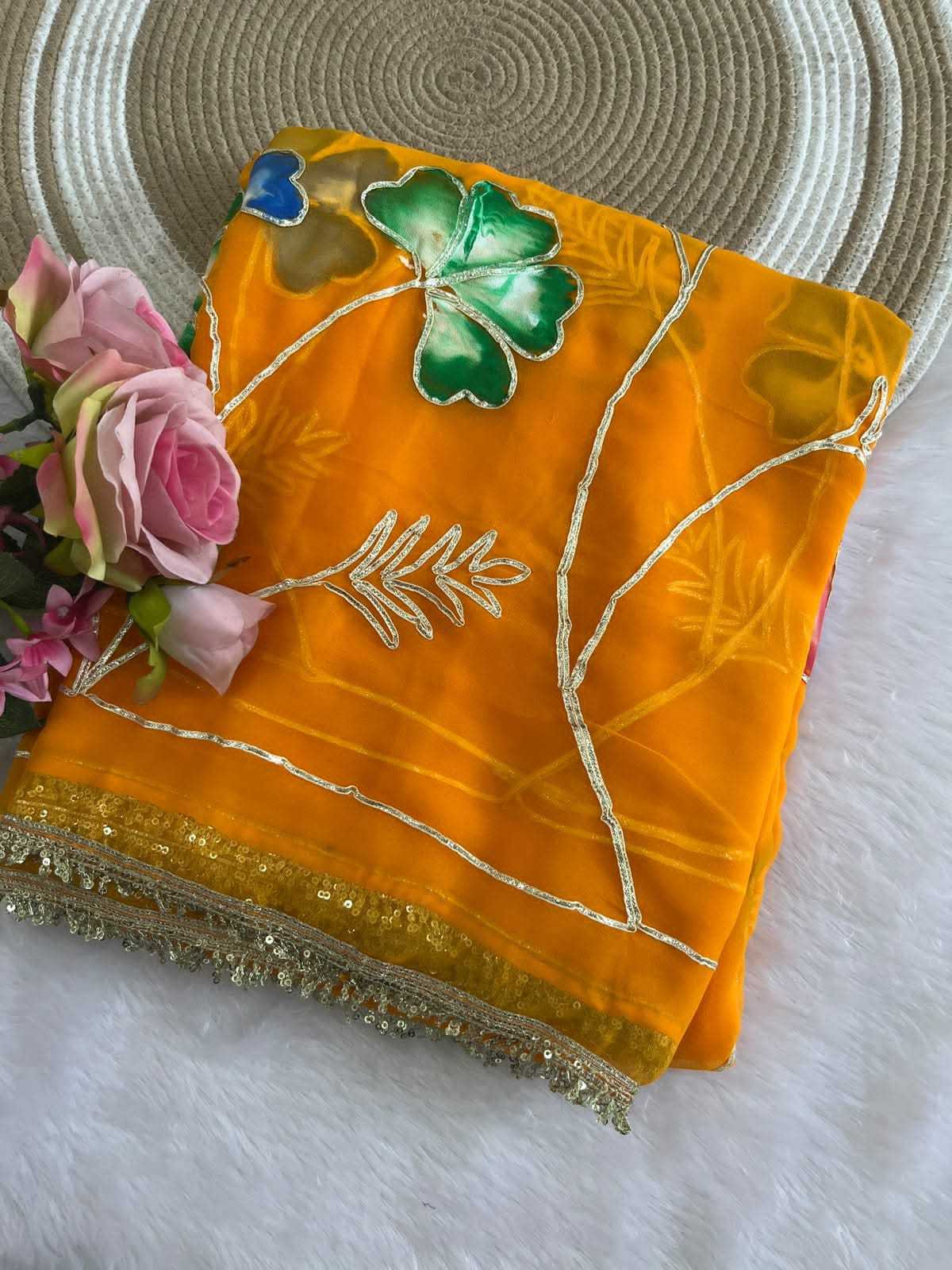 YNF Wholesale Georgette Printed Sarees  | Surat Manufacturer