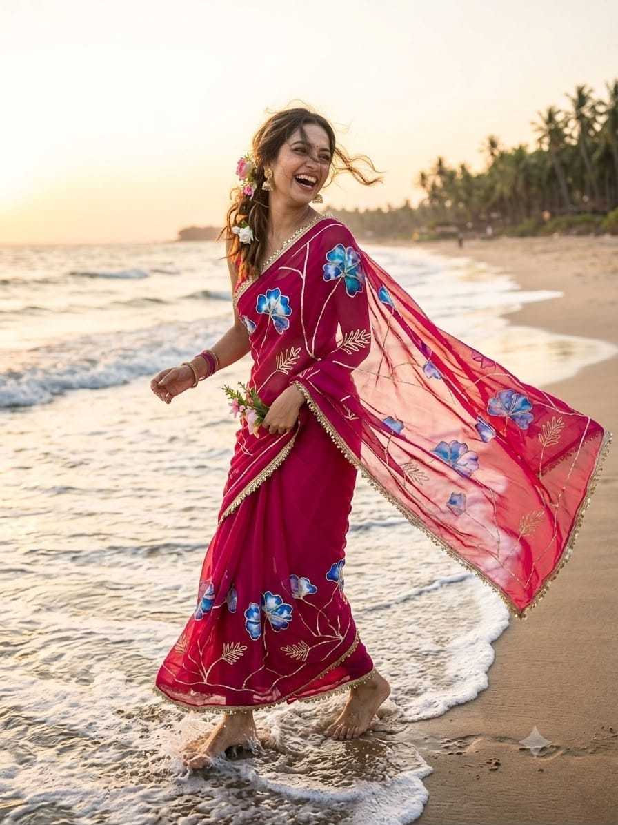 YNF Wholesale Georgette Printed Sarees  | Surat Manufacturer