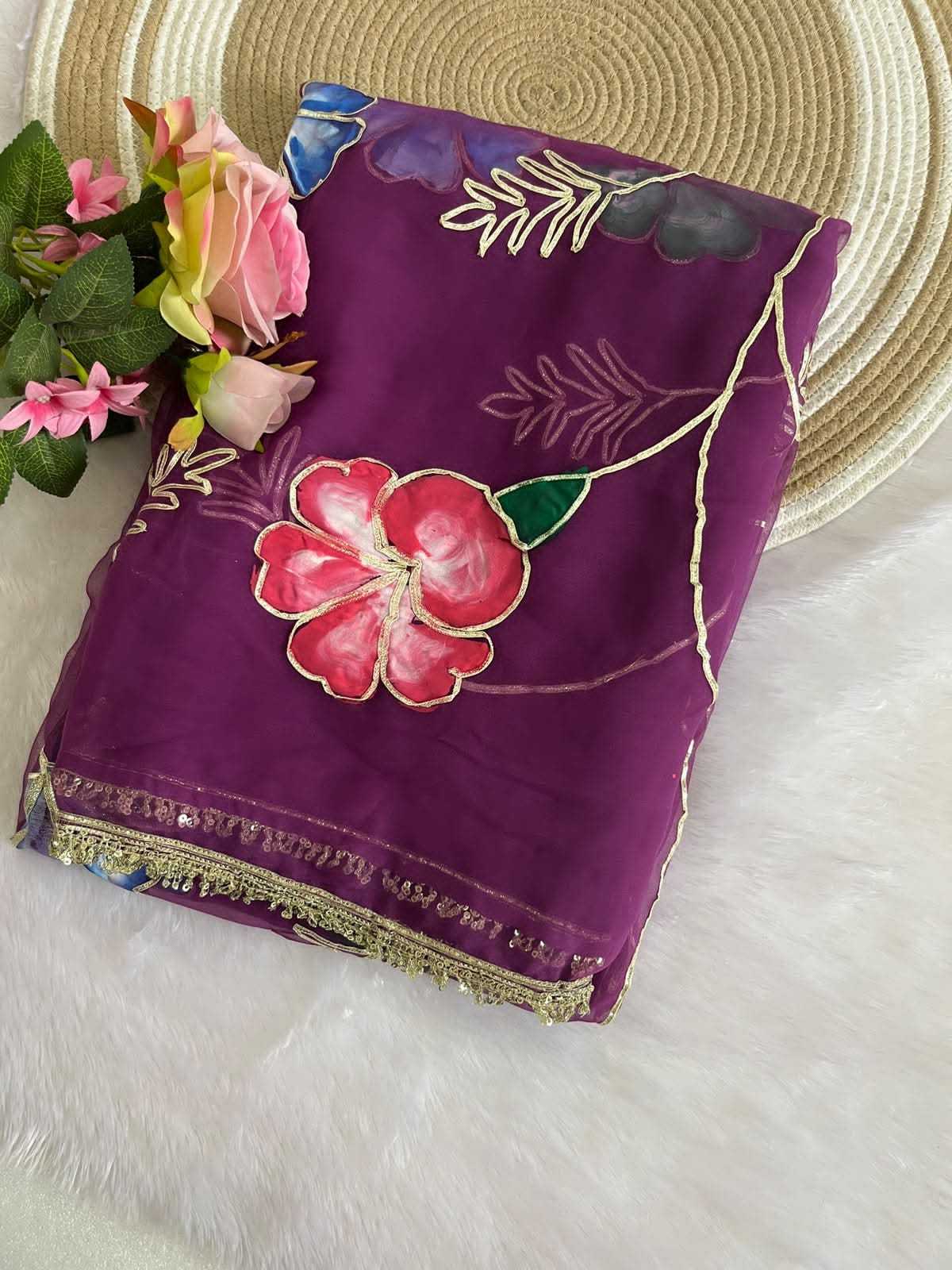 YNF Wholesale Georgette Printed Sarees  | Surat Manufacturer
