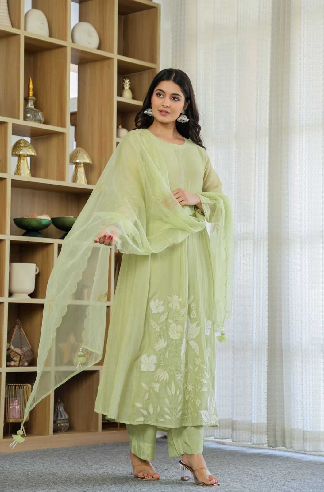 YNF Wholesale Chanderi Silk Embroidery Suits  | Surat Manufacturer