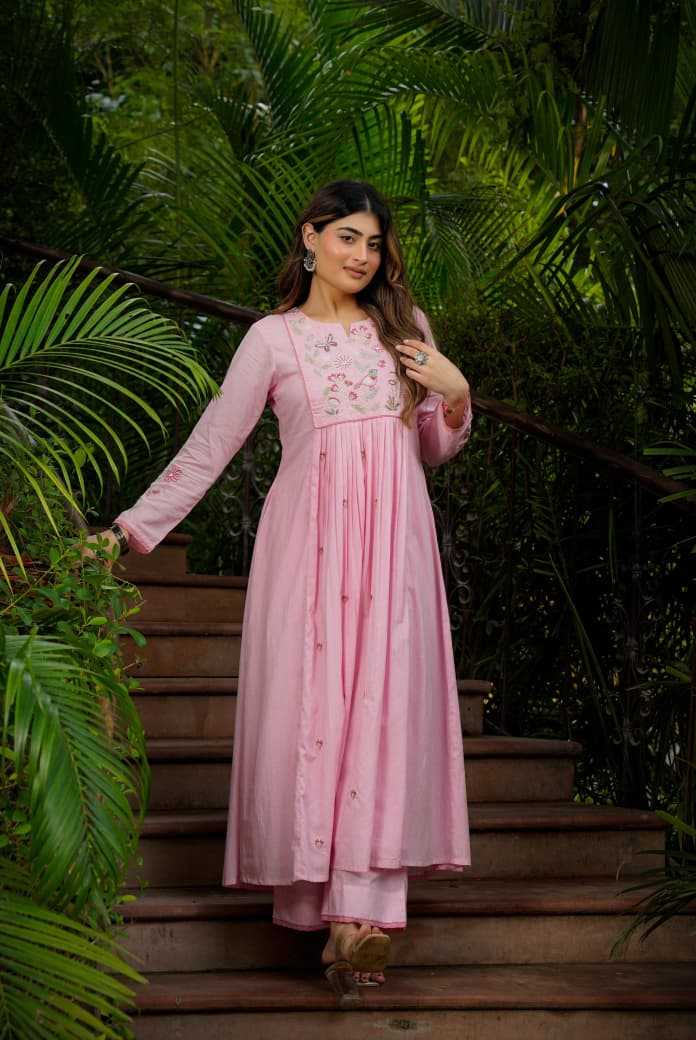 YNF Wholesale Chanderi Silk Fancy Gowns  | Surat Manufacturer