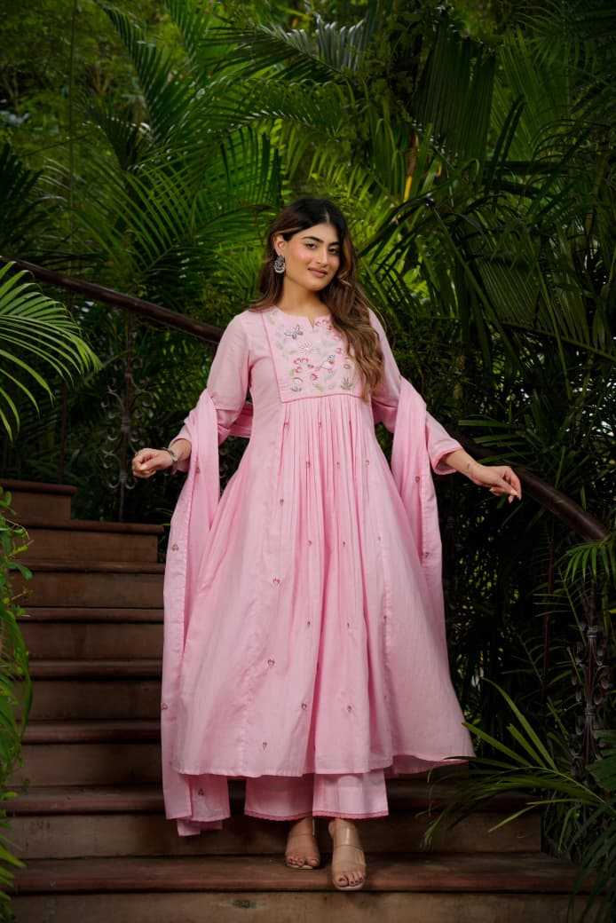 YNF Wholesale Chanderi Silk Fancy Gowns  | Surat Manufacturer