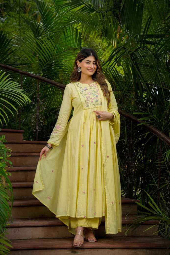 YNF Wholesale Chanderi Silk Fancy Gowns  | Surat Manufacturer