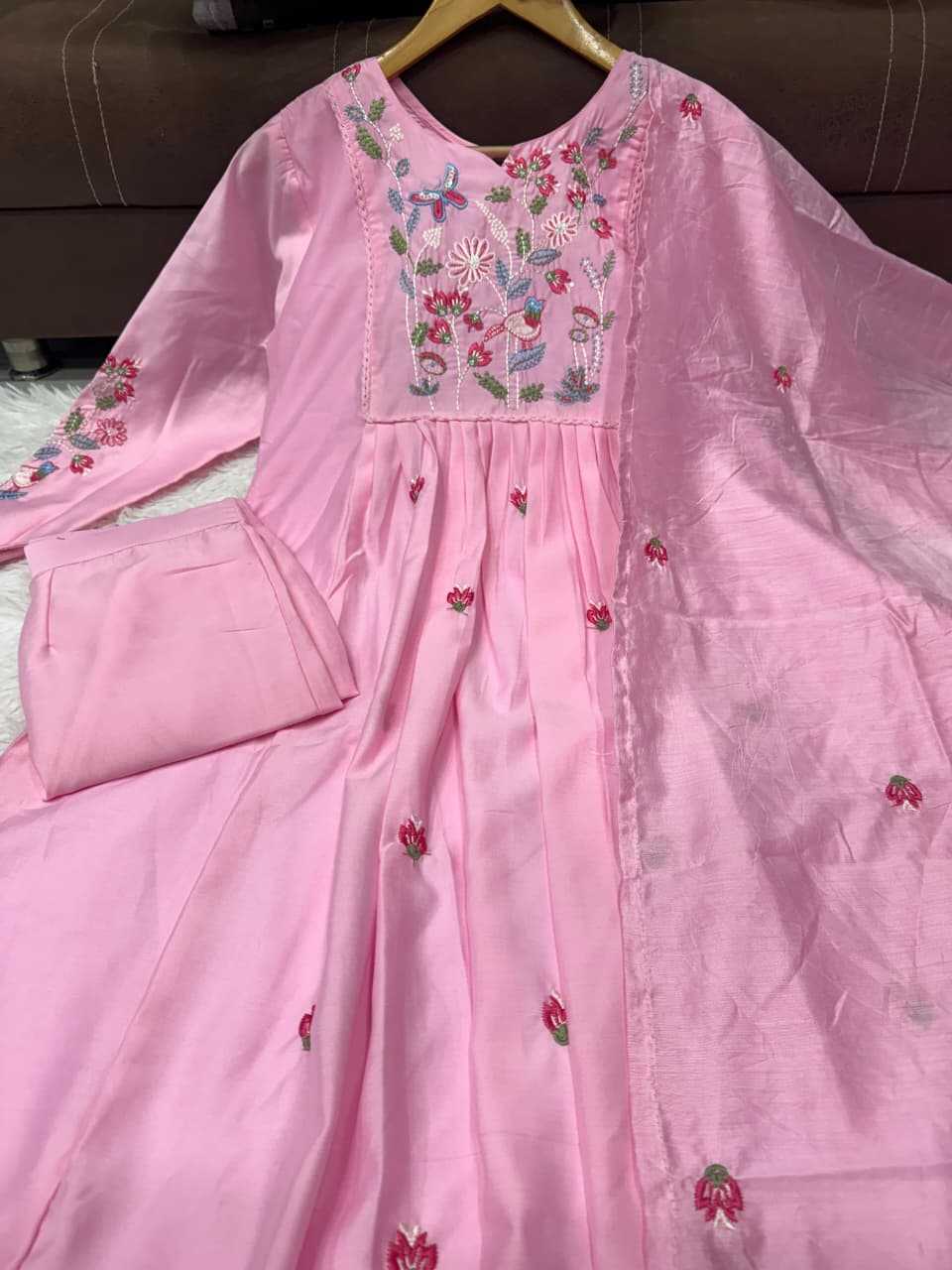 YNF Wholesale Chanderi Silk Fancy Gowns  | Surat Manufacturer