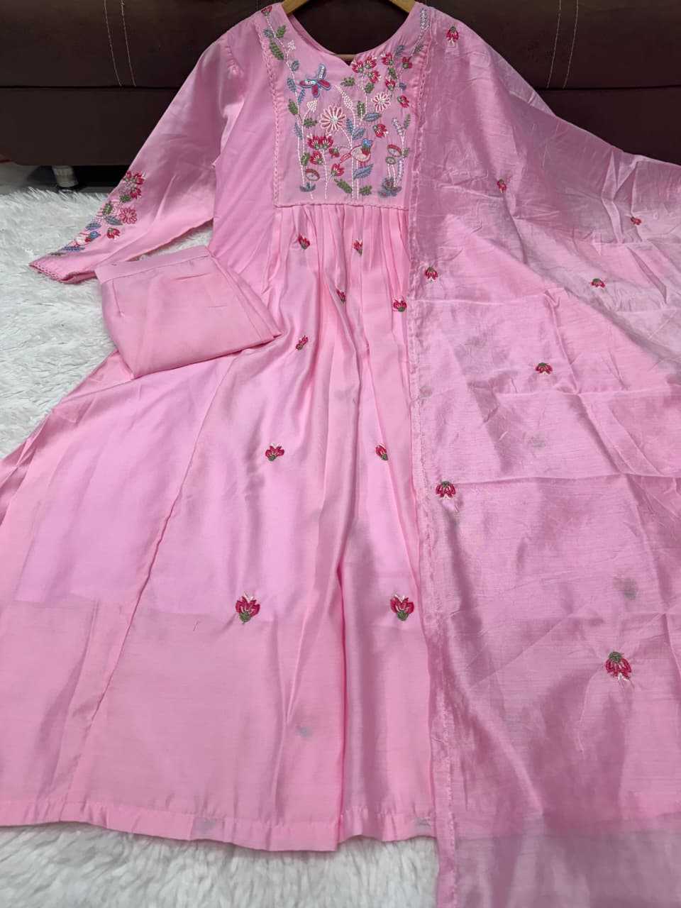 YNF Wholesale Chanderi Silk Fancy Gowns  | Surat Manufacturer
