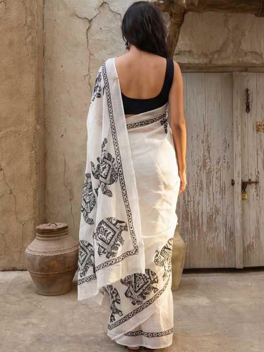 YNF Wholesale Linen Printed Sarees  | Surat Manufacturer