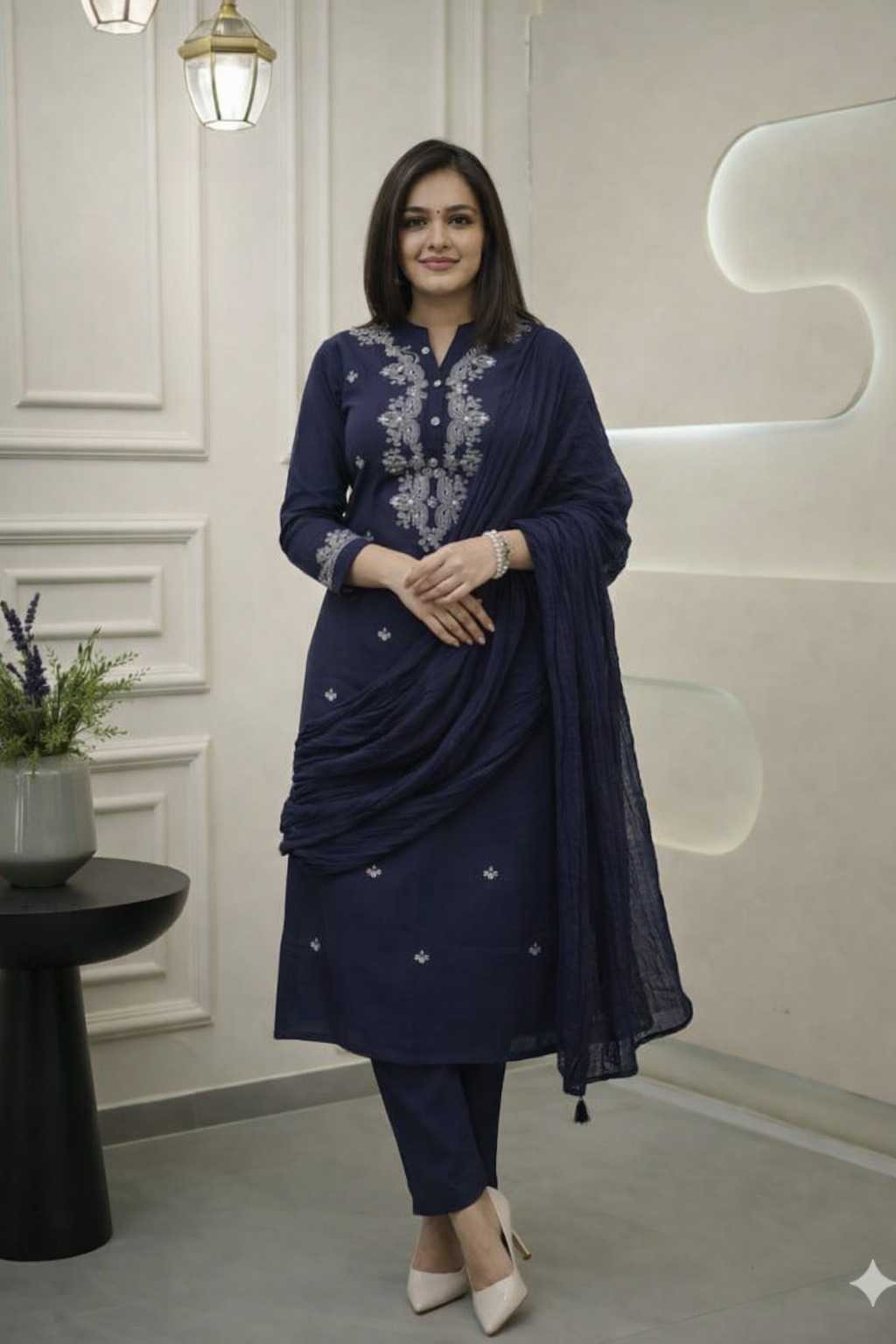 YNF Wholesale Rayon Embroidered Kurtis  | Surat Manufacturer
