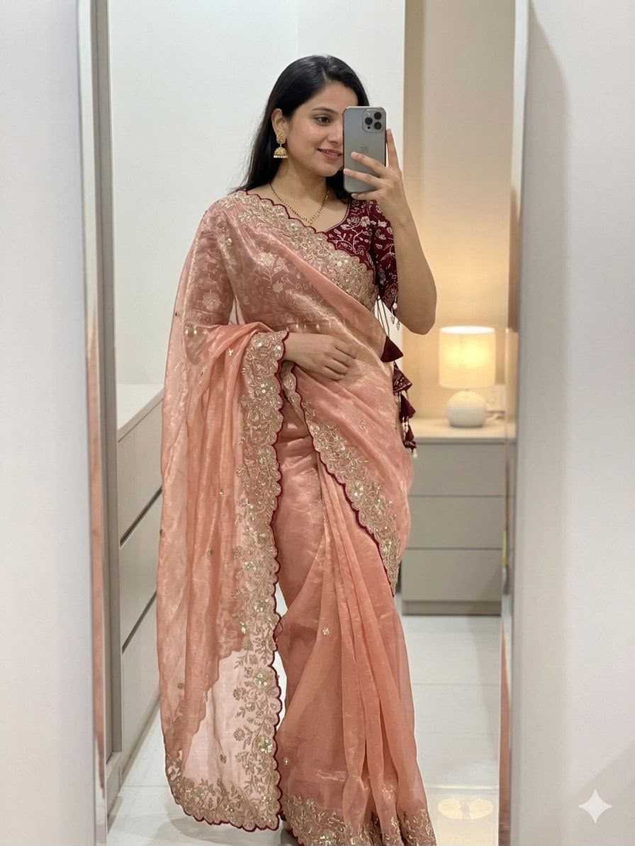 YNF Wholesale Rangoli Silk Sequin Sarees  | Surat Manufacturer