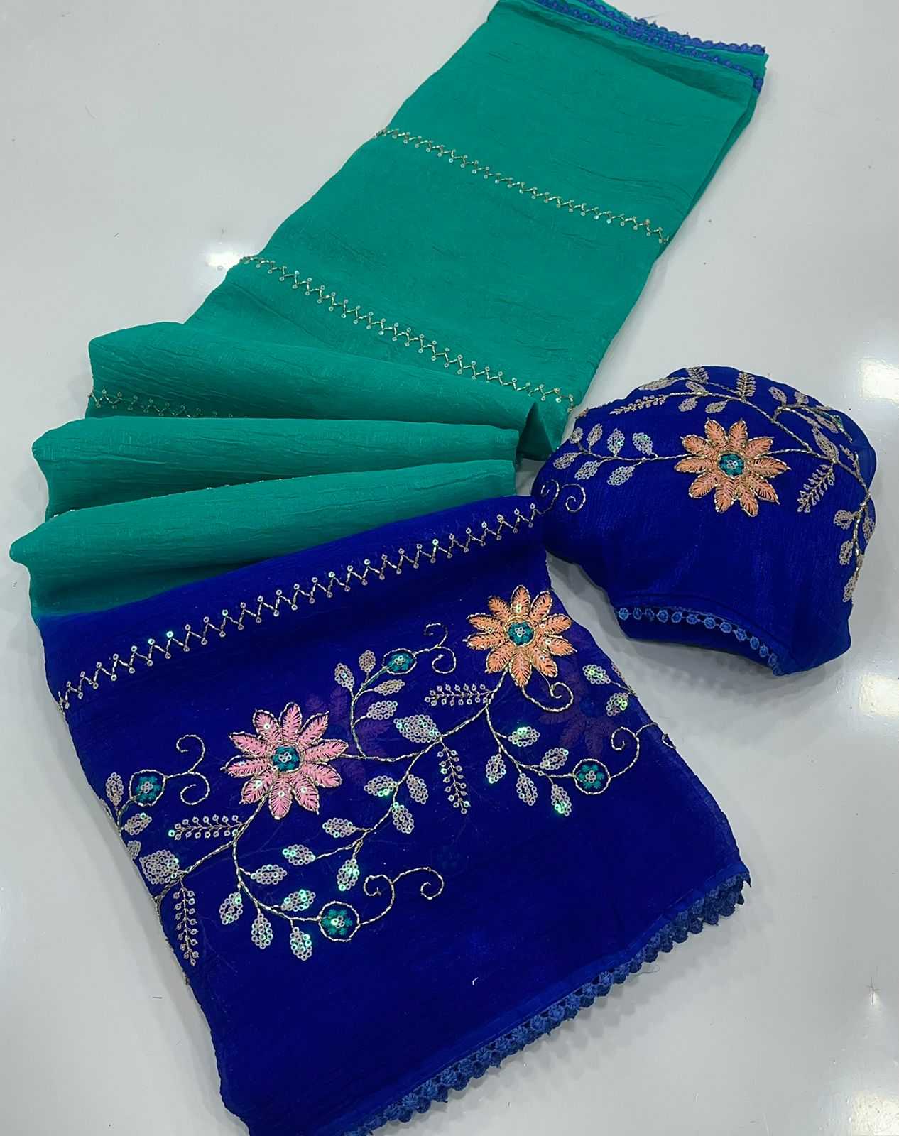 YNF Wholesale Crunchi Sequence Sarees  | Surat Manufacturer