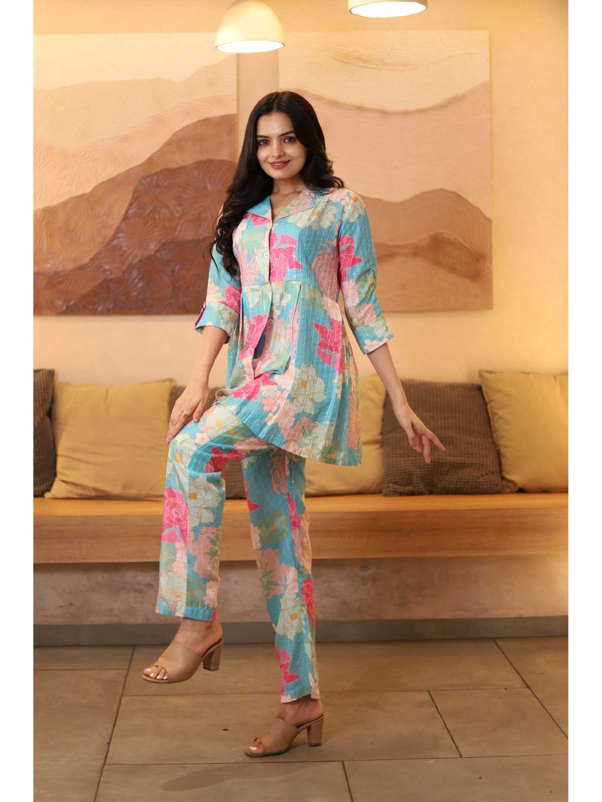 YNF Wholesale Muslin Silk Co-ord Set  | Surat Manufacturer