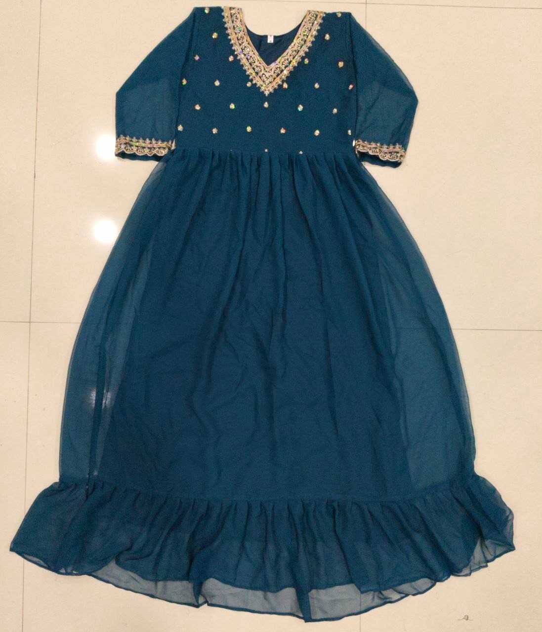 YNF Wholesale Heavy Silk Embroidery Gowns  | Surat Manufacturer