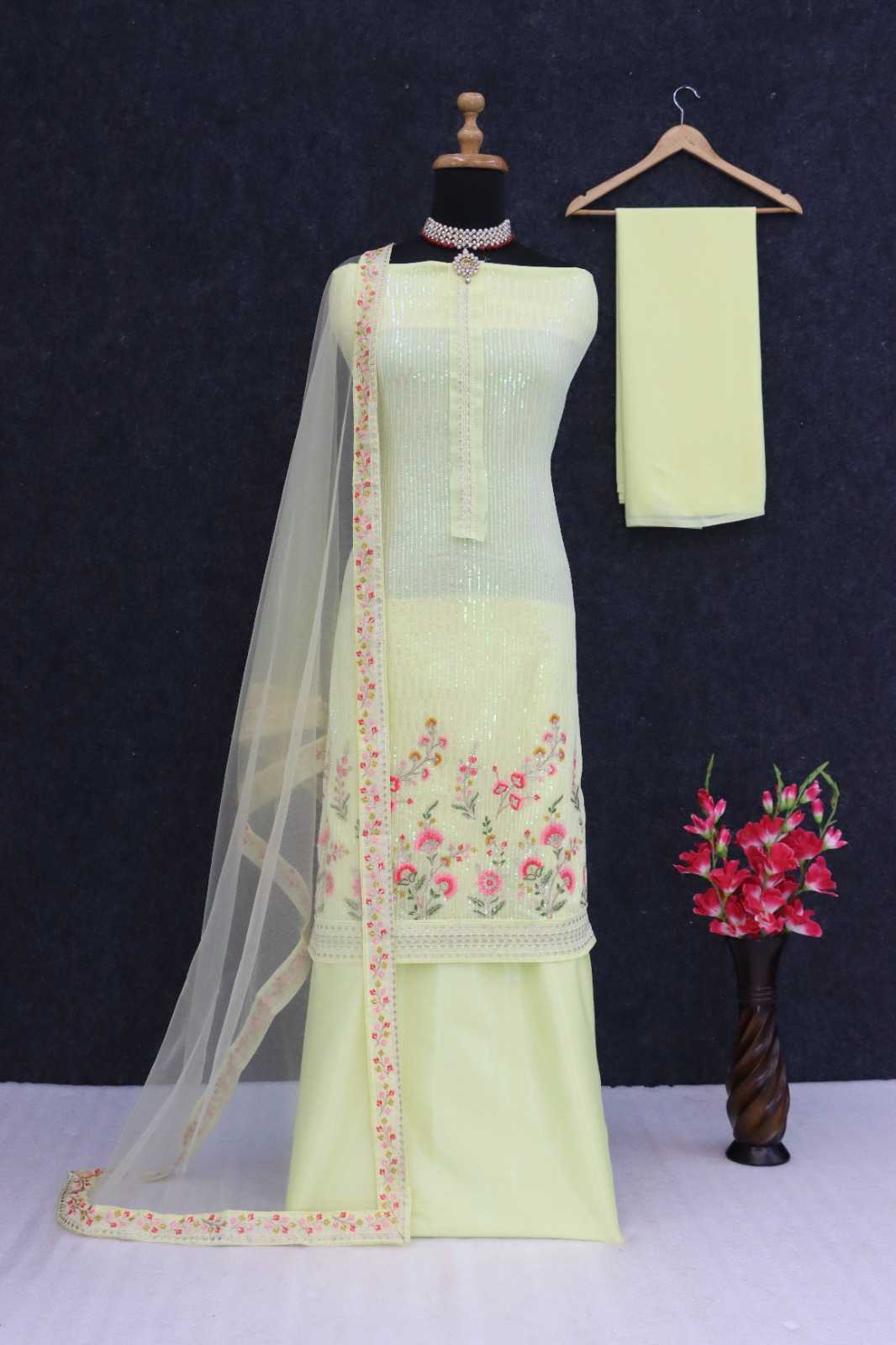 YNF Wholesale Faux Georgette Sharara Salwar Suits  | Surat Manufacturer